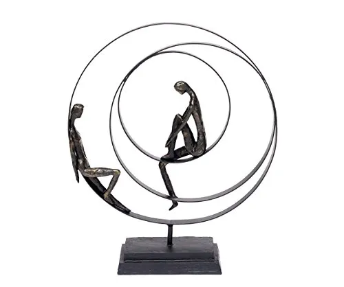 Brillibrum Design Skulptur Freundschaft - Moderne Deko-Figur aus Polystone und Metall, symbolisiert Vertrauen und Harmonie, ideal als Geschenk für besondere Anlässe oder zur Dekoration Ihres Wohnraums.