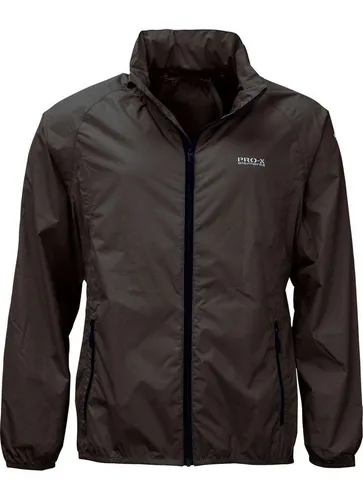 PRO-X ELEMENTS Regenjacke PACKable 6XL grau mit verlängertem Rücken - Wasserdichte und atmungsaktive Regenjacke mit reflektierenden Elementen für optimale Sichtbarkeit. Kompakt und pflegeleicht, ideal für den täglichen Einsatz bei jedem Wetter.