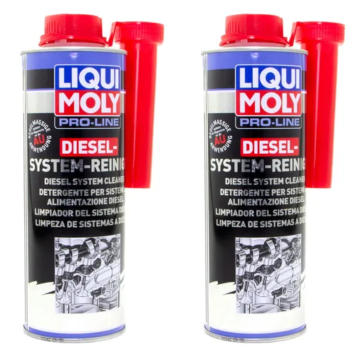 LIQUI MOLY Diesel System Injektor Reiniger Pro Line 5156 2x 500 ml - Dieselkraftstoffadditive für Diesel- und Turbodieselmotoren. Beseitigt Ablagerungen, erhöht die Betriebssicherheit und spart Kraftstoff.