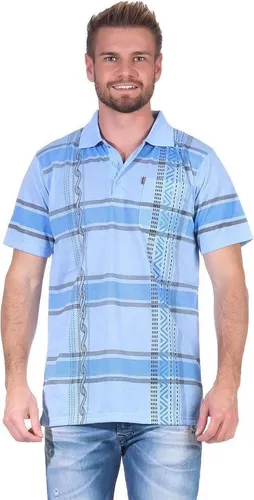 Herren Poloshirt T-shirt Polo-Hemd Kurzarm, Hellblau M