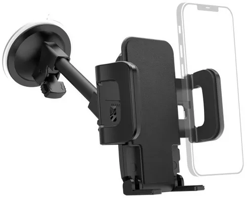 Hama Kfz-Mobiltelefon-Halterung Compact - Praktische passiv Auto-Handyhalterung in Schwarz, ideal für sicheres Navigieren im Auto und einfache Montage.