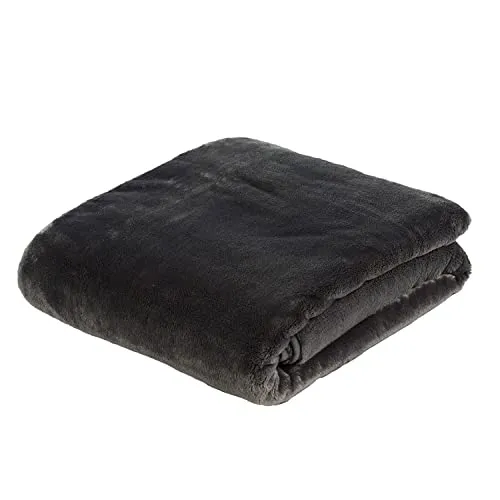 Gözze Premium Cashmere-Feeling Wohn- und Kuscheldecke 180 x 220 cm - Anthrazit - Bettdecken: Superweiche 180 x 220 cm Decke im modernen Anthrazit, ideal zum Einkuscheln und für erstklassige Wärmespeicherung dank 500 g/m².