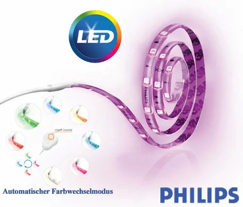 Philips LED Light Strip Set Essentials 1M 6W 85lm Farbwechsel Lichtstreifen