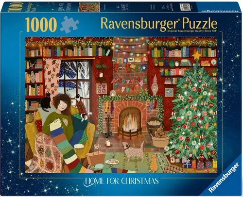 Ravensburger Zuhause Zu Weihnachten Puzzle 1000 Teile - Weihnachtliches Puzzle für die ganze Familie, 1000 Teile für stundenlangen Spaß und Gemütlichkeit in der Adventszeit.