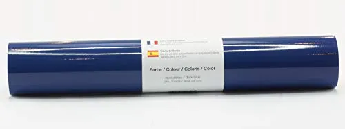 Selbstklebende Plotterfolie Vinylfolie 30,5 cm x 3 m glänzend 39 Farben zur Auswahl, Farbe:172 Dunkelblau