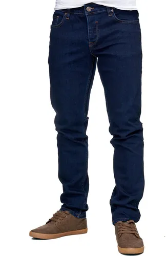 Reslad Jeans-Herren Slim Fit RS-2063 Dunkelblau W38/L34 - Stylische Slim Fit Jeans im coolen Used Look, ideal für trendige Freizeitoutfits. Maximale Passform und Tragekomfort durch hochwertige Materialien.