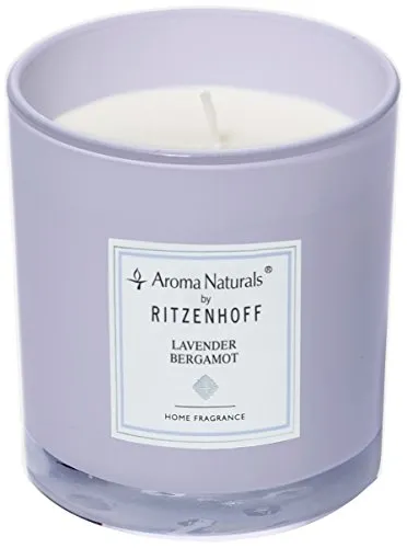 Ritzenhoff Aroma Naturals Modern Duftkerze, Glas, Lavendel, 7 x 7 x 8 cm