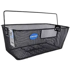 Fahrrad-Korb Schultasche Metall Schwarz