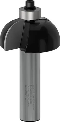Hohlkehlfräser Standard for Wood - Schaft-ø12mm - Zubehör für Elektrowerkzeug mit hoher Schneidleistung, ideal für geschweifte Kanten an Holz und Holzverbundstoffen. Hochwertige Carbide-Schneiden für Langlebigkeit und Rückschlagschutz.