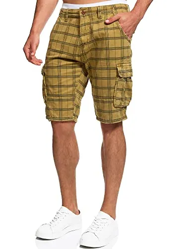 Indicode Cargoshorts Monroe Cargo mit 6 Taschen - Herren-Shorts mit 6 praktischen Taschen und inklusive Gürtel, ideal für lässige Outfits und vielseitige Freizeitaktivitäten.