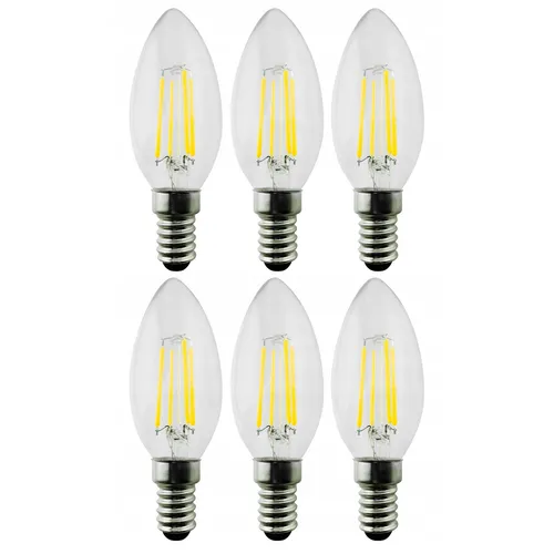 6x LED Glühbirne E14 6W Maclean Filament Warmweiß 3000K MCE286