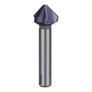 RUKO Kegelsenker DIN 335C 90Grad D.16,5mm HSS TiAlN Z.3 - Hochwertiger Kegelsenker für präzise Senkungen, Durchmesser 16,5 mm, ideal für Metallbearbeitung. Robuste HSS TiAlN-Beschichtung sorgt für Langlebigkeit.
