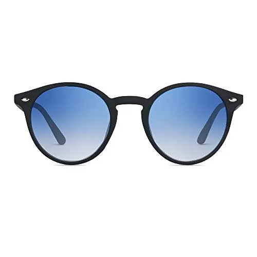 TWIG Sonnenbrillen POLLOCK Herren/Damen UV400 Runde Jahrgan (FRESH BLUE)