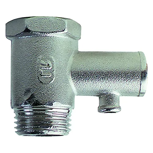 Made In Italy Sicherheitsventil für Warmwasserbereiter, 1/2' Normaltyp, männlich/weiblich, Gewinde (männlich/weiblich), 12.7 mm, 2 Ports, CE, Ventil