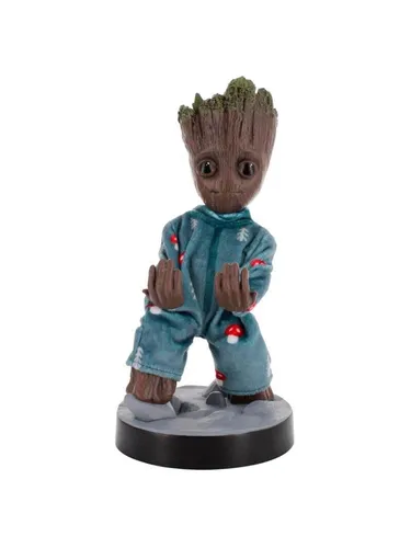 Cableguys Marvel Guardians of the Galaxy Groot im Pyjama - Controller- und Smartphone-Halterung - Offiziell lizenzierte Gaming-Figur Groot im Pyjama, ideal zur Präsentation und Aufladung Ihrer Controller und Smartphones, inklusive 2 m Mikro-USB-Kabel.