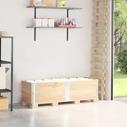 vidaXL Paletten-Aufsatzrahmen 150x50 cm aus Kiefernholz – 2 Stück - Praktischer Aufsatzrahmen aus robustem Kiefernholz für die sichere Lagerung und den Transport von Gütern. Stapelbar und faltbar für platzsparende Aufbewahrung. Ideal für vielseitige Anwendungen, auch im Garten.