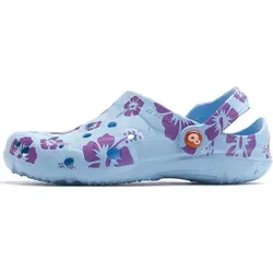 SCHU'ZZ Freizeitschuhe Schuzz Globule Imprime Hibiscus - Blau - Größe 36 - Leichte Freizeitschuhe aus hochwertigem EVA-Kunststoff für hohen Komfort und Langlebigkeit. Perfekt für den täglichen Gebrauch und vielseitige Freizeitaktivitäten.