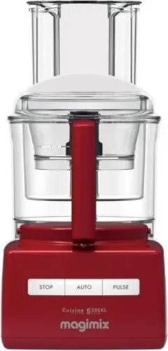 Magimix CS 5200 XL Premium Küchenmaschine, Rot - Universalküchenmaschine in elegantem Rot, ideal für vielseitige Küchenaufgaben und müheloses Kochen.