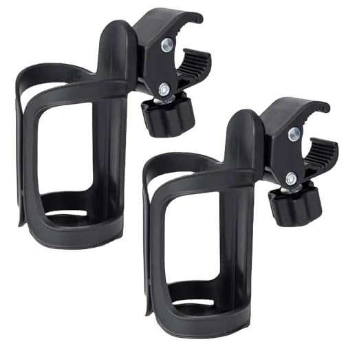 2-Teiliger Kinderwagen-Becherhalter, Verstellbarer Rollstuhl-Kinderwagen-Wasserbecherhalter, Universeller Getränkehalter, Passend Für Fahrrad-, Kinderwagen- Und Laufband-Wasserbecherhalter