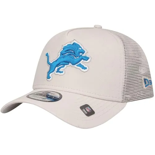 New Era A-Frame Mesh Trucker Cap - Detroit Lions Stone - Stylische 9FORTY A-Frame Cap mit verstellbarem Snapback-Verschluss, ideal für Fans der Detroit Lions. Perfekt für jeden Anlass und bequem im Tragen.