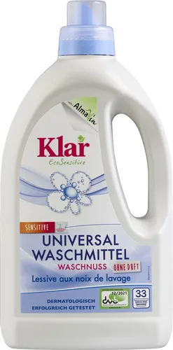 AlmaWin / Klar Universal Waschmittel 1500ml Waschnuss flüssig 6,63 EUR/l