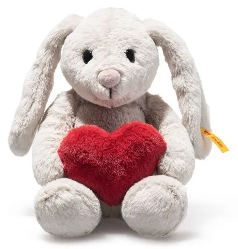 Steiff Hase Hoppie Love grau 16 cm mit Herz von Steiff
