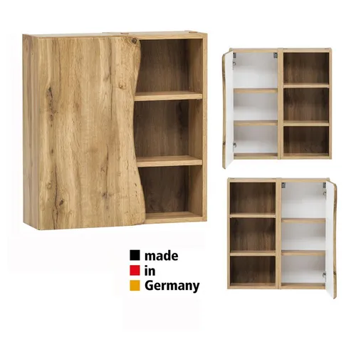 Bad Badezimmer Hängeschrank Regal 60 cm Eiche Wotan von Lomadox