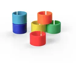 Zoom XLR-6c farbige ID-Ringe für Mikrofonkabel