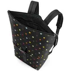 Reisenthel Rucksack Schwarz - Praktischer Daypack mit Laptopfach - Daypacks aus robustem Polyester, mit verstellbarem gepolstertem Schultergurt und Rolltop-Verschluss für optimalen Tragekomfort und Stauraum.