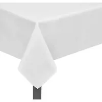 Tischdecken Weiß 130 x 130 cm - 5er Set - Hussen für elegante Anlässe, wasserabweisend und strapazierfähig, ideal für Empfänge, Hochzeiten und den täglichen Gebrauch.