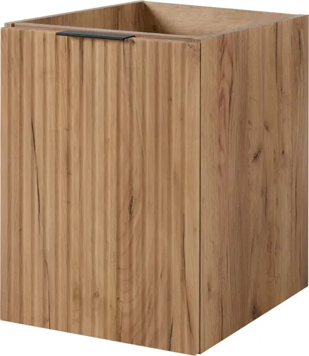 Badezimmerschrank, Eiche Craft + schwarzer Griff, 40 x 57 x 46 cm