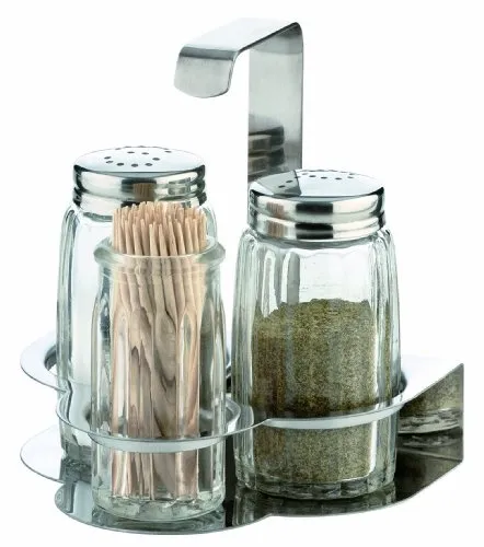 Tescoma Classic Set für Salz, Pfeffer und Zahnstocher, Silber