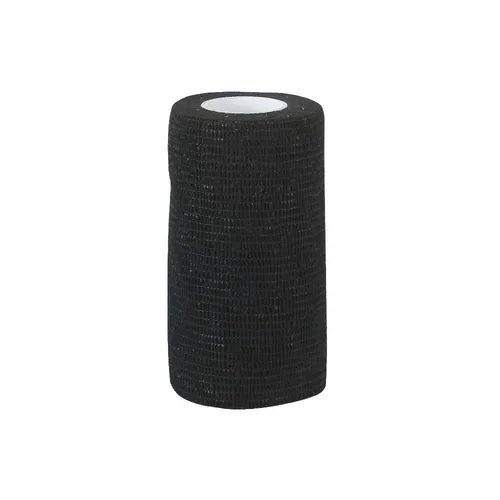 VetLastic selbsthaftende Bandage schwarz 10cm - 18 Stück - Hochwertige selbsthaftende Bandage aus modernem High-Tech-Synthetik-Material, ideal für den Einsatz im Verbandsmaterial. Praktische Länge von 450 cm und breite 10 cm für vielseitige Anwendungen.