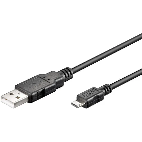 5m Micro-USB-Kabel, schwarz - USB-Kabel & Adapter: Längeres Design für flexibles Laden und Datenübertragung, ideal für schwer erreichbare Anschlüsse.
