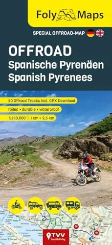 FolyMaps OFFROAD Spanische Pyrenäen 1:250 000: Spezialkarte mit über 60 Offroad Pisten