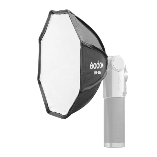 Godox LM-S25 achteckige Mini-Softbox für Kamerablitz kompatibel mit Godox Lux Master Retro-Kamera-Blitz