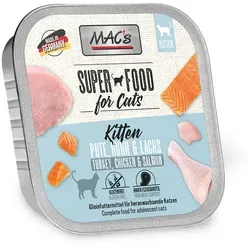 MACs Kitten Pute, Huhn, Lachs | 16x 85g Katzenfutter nass