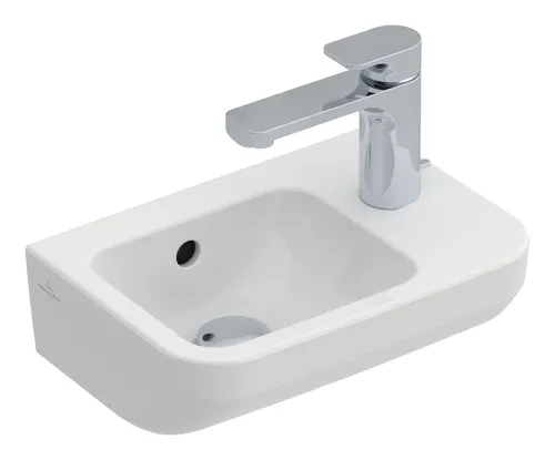 Villeroy & Boch Handwaschbecken Architectura 360 x 260 mm - Waschbecken für Badezimmer, stilvolles Design in Weiß, ideal für kleine Räume und moderne Einrichtungen.