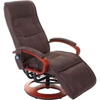 Berlinlodge Relaxliege Athene Mit Massagefunktion HxBxT 118x69x143 cm Sitzhöhe 49 cm Mit Massage Stoff/Textil Wildlederimitat Braun Massagesessel