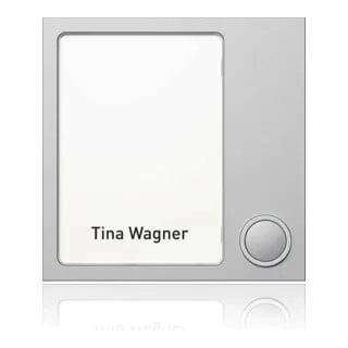 Ritto Portier Tastenmodul si 1 Taste, 95x95x33mm - Modulares Tastenmodul für Türstationen mit LED-beleuchtetem Namensschild, ideal für individuelle Beschriftung und einfache Installation.