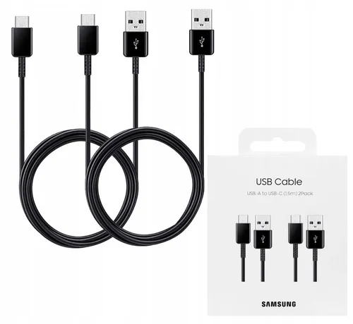 Samsung USB-A-zu-USB-C-Kabel (2er-Pack) schwarz EP-DG930MBE von Samsung