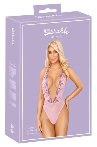 Kissable Stringbody Spitzen-Body in pink von You2Toys