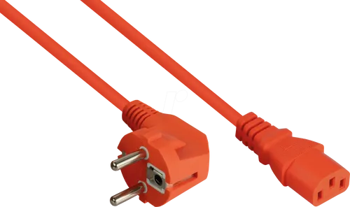 KM SK0130-O018 - Netzkabel Schutzkontakt-Stecker Typ E+F, Buchse C13, 1,8m