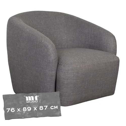 MR.DEKO Loungesessel Loconia grey 87 cm von MR. DEKO