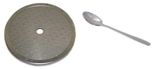 TAMLED Set Filterdusche Rancilio für Espressomaschine + Espressolöffel Edelstahl - Originalersatzteil