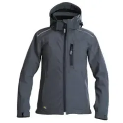 Tavira Women Softshell-Jacke für Damen - Zementgrau, Größe M - Arbeits- & Schutzkleidung mit wasserdichtem, winddichtem und atmungsaktivem Stoff, ideal für Outdoor-Aktivitäten und wechselhaftes Wetter.