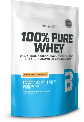BioTech USA 100% Pure Whey, 454 g Beutel, Apple Pie
