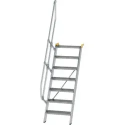 Alutreppe 7 Stufen mit einseitigem Handlauf von Günzburger