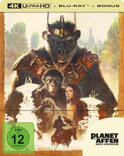 Planet der Affen: New Kingdom – Limitiertes Steelbook (4K Ultra HD) (+ Blu-ray) - Filme im hochwertigen Steelbook-Design, inklusive atemberaubender 4K Ultra HD Qualität und Blu-ray, perfekt für Sammler und Filmfans.