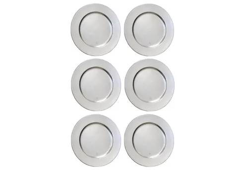 Annastore 6 x Platzteller aus Kunststoff - wiederverwendbar - Ø 33 cm - Unterteller - Tischset